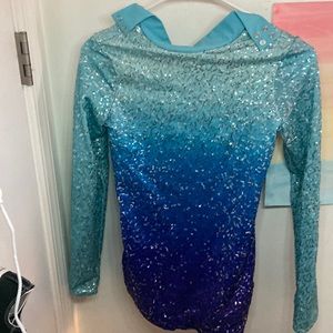 Ombré cross back dance costume